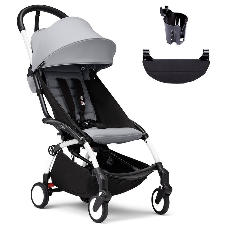 Stokke YOYO3 Ultra Compact 6+ Stroller + Essentials Bundle – White / Stone