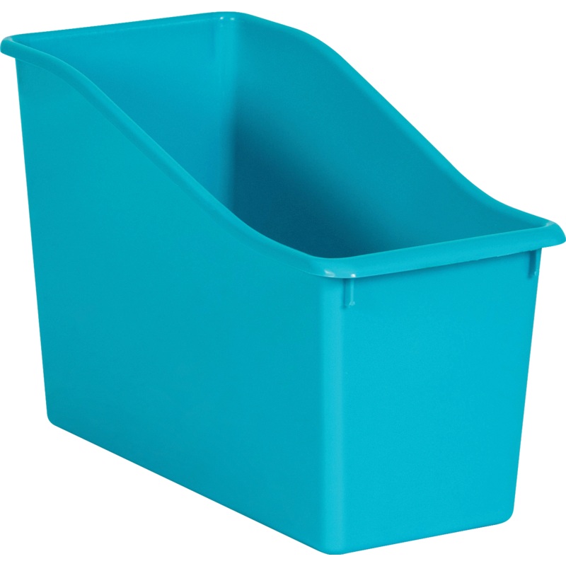 Teal Plastic Book Bin