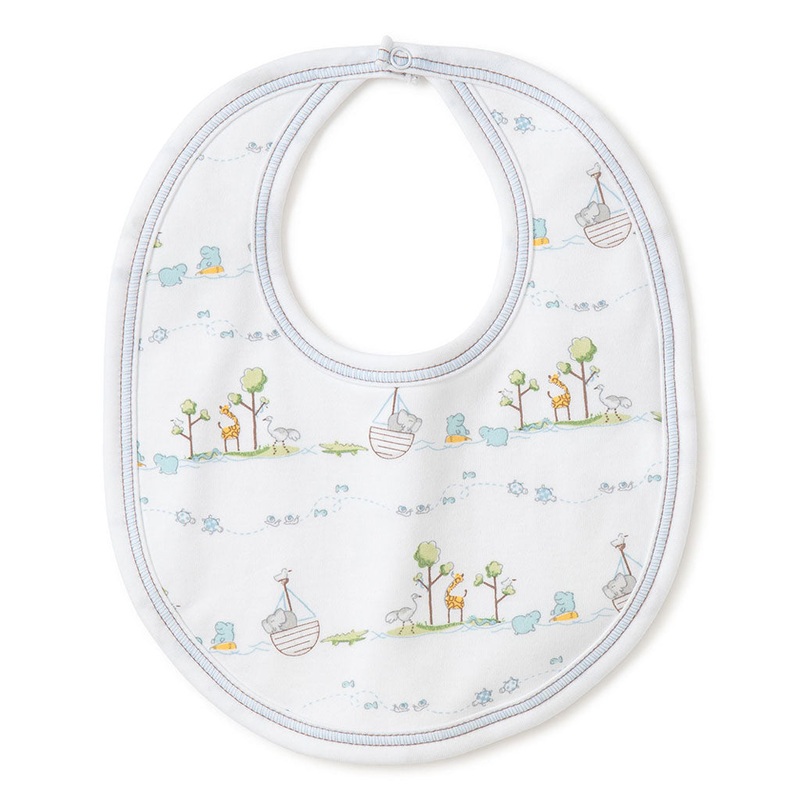 Kissy Kissy Print Bib Noah’s Blue