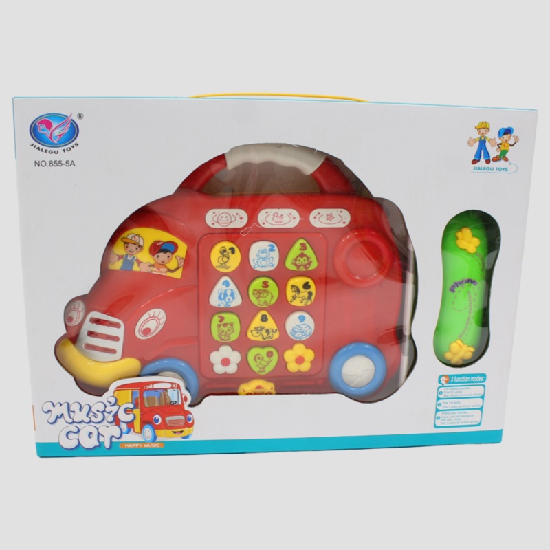 Music Car Musical Bus Shaped Phone – Red