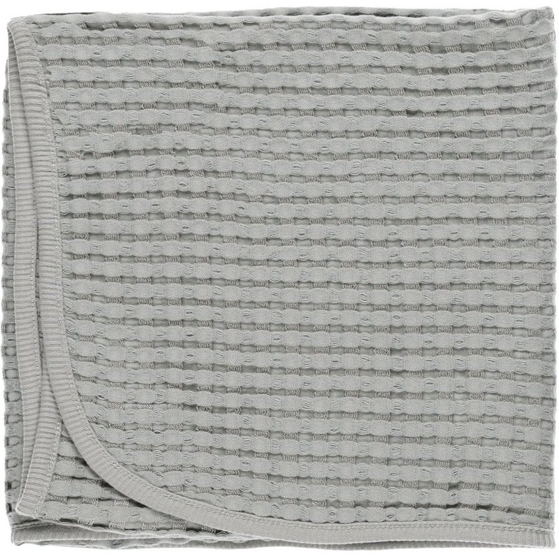 Quincy Mae Waffle Baby Blanket | Dusty Blue