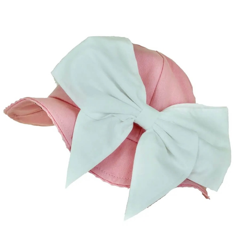 Sun Hat with Bow Appliqu Candy Pink