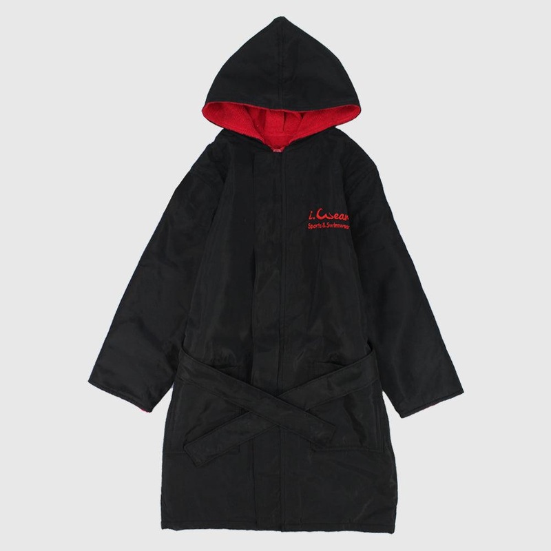 Black Waterproof Swim Robe