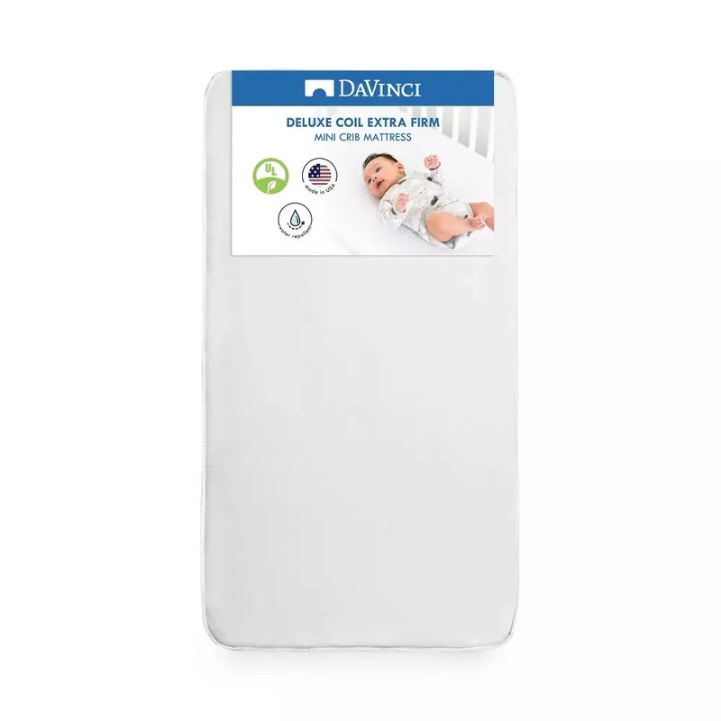 Deluxe Coil Mini Crib Mattress, Greenguard Gold Certified