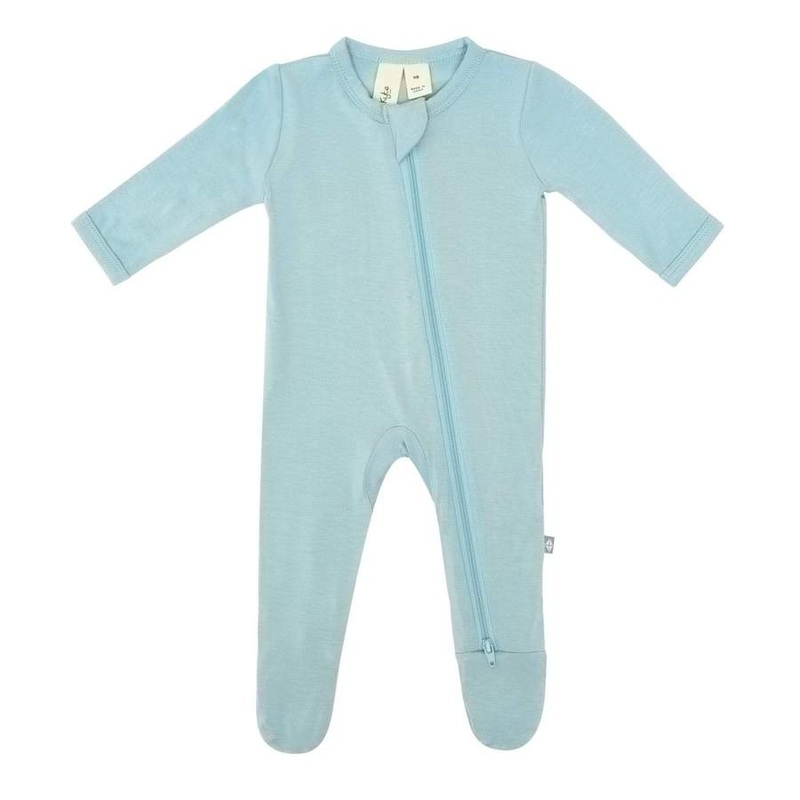 Kyte Baby Zippered Footie – Seafoam (0-3 months)