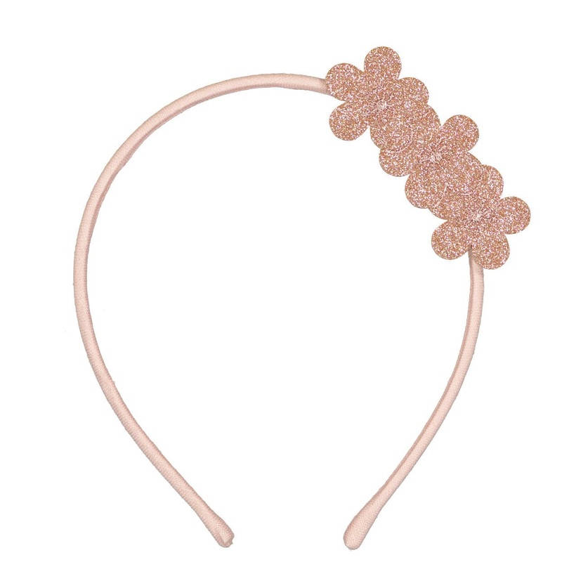 Luciole et Petit Pois Glitter headband – Pink Sakura Flowers