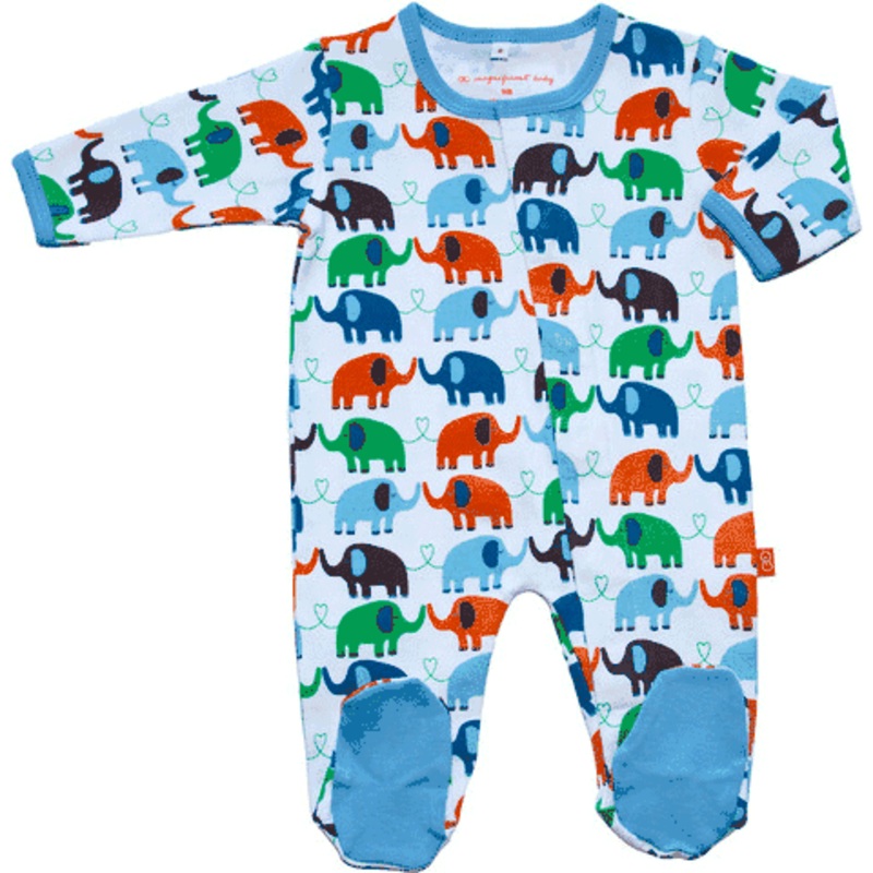 Magnificent Baby Boy’s Elephants On Parade Footie – 6 to 9 Months