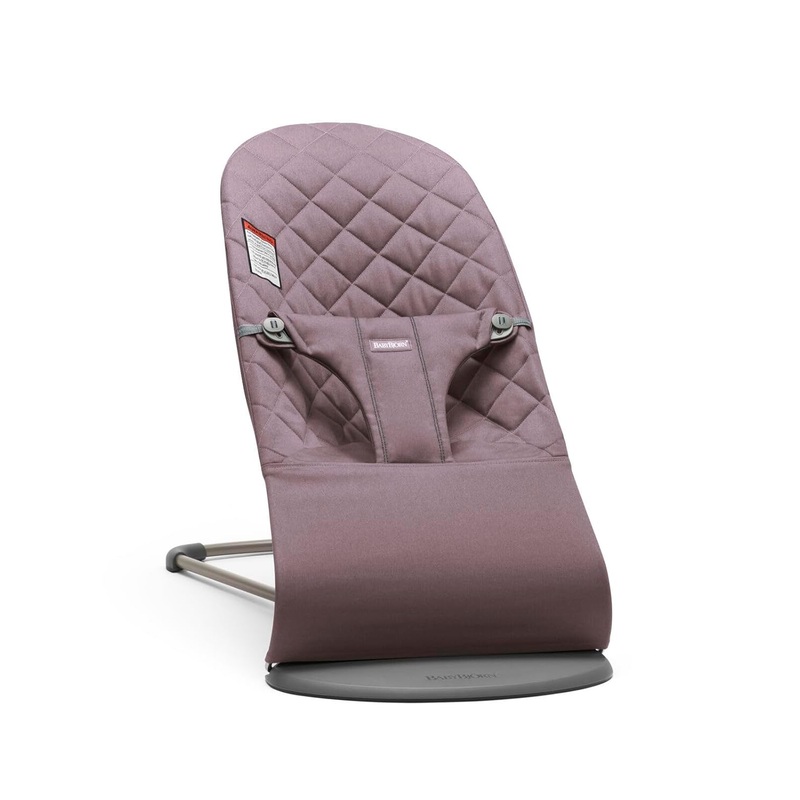 BabyBjorn Bouncer Bliss, Dark Gray Frame, Dark Purple Classic Quilt