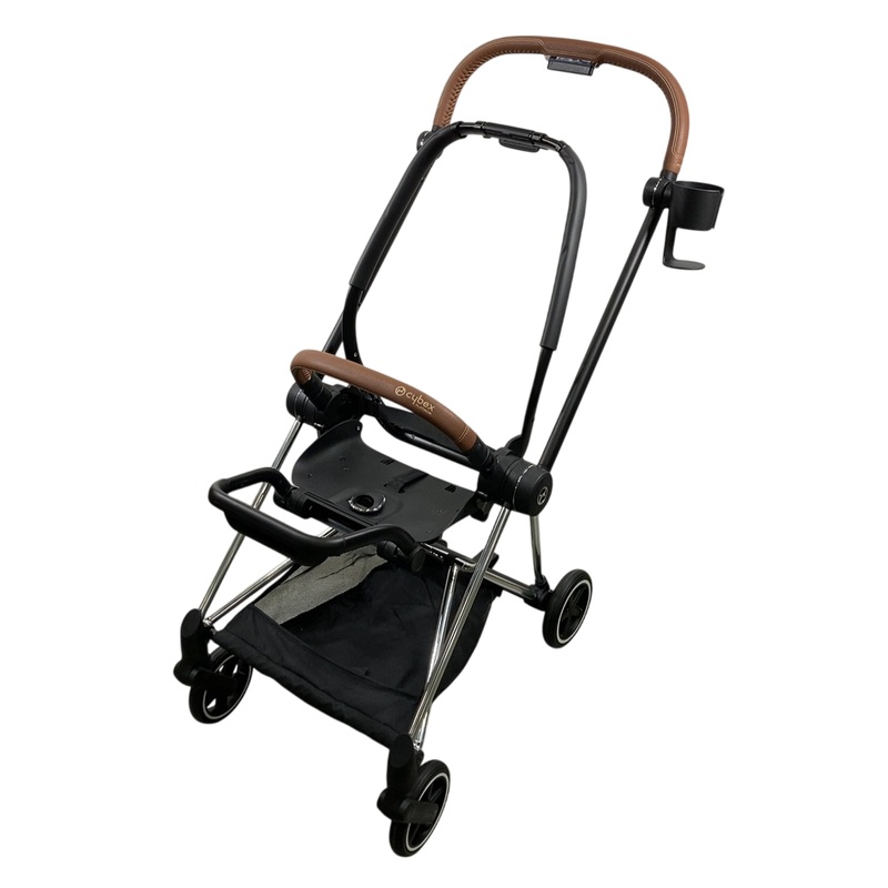 Cybex MIOS Stroller Frame, 2023, Chrome With Brown Details