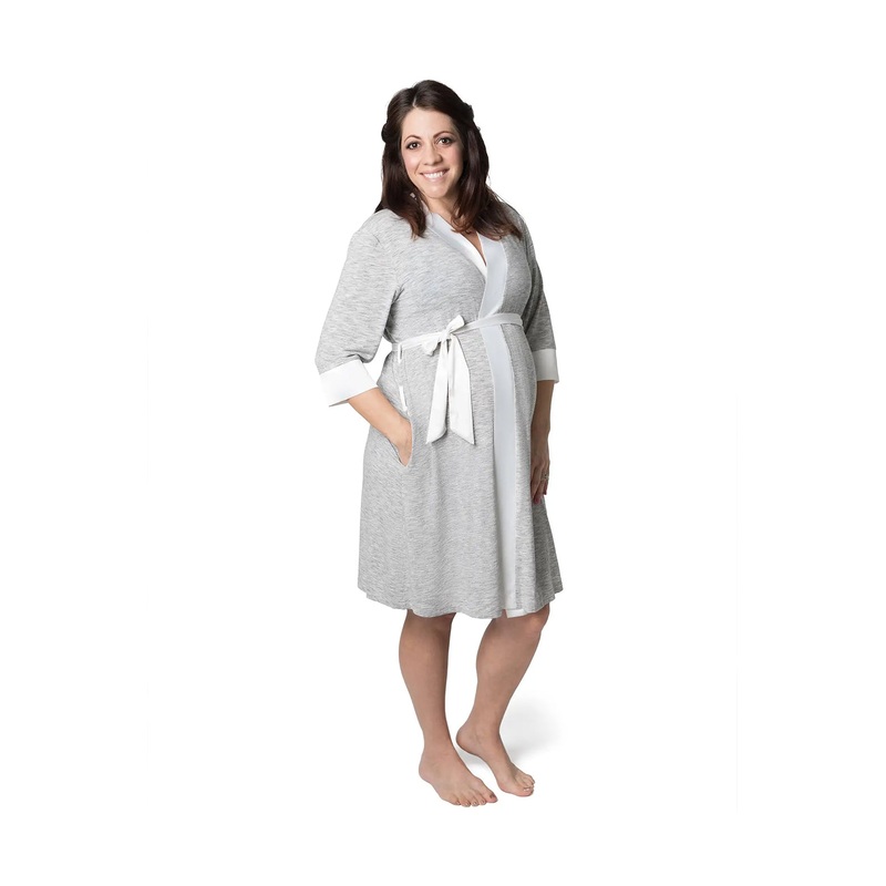 Kindred Bravely Emmaline Maternity & Postpartum Robe – Grey