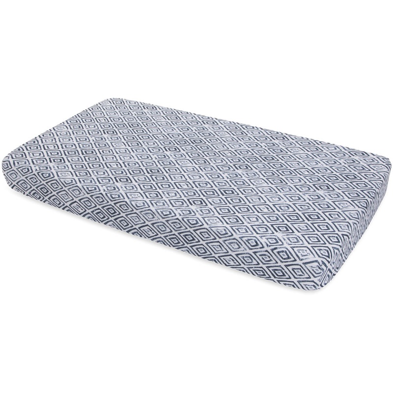 Little Unicorn Cotton Muslin Fitted Crib Sheet – Blue Topaz