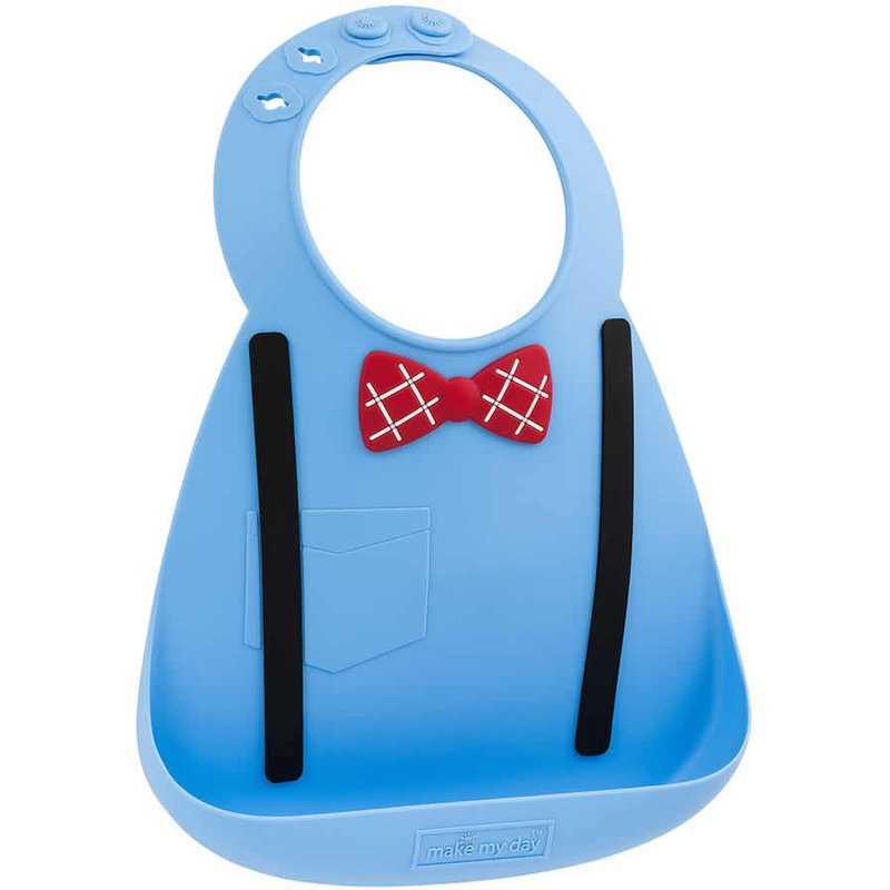 Make My Day Baby Bib – Little Genius, Blue