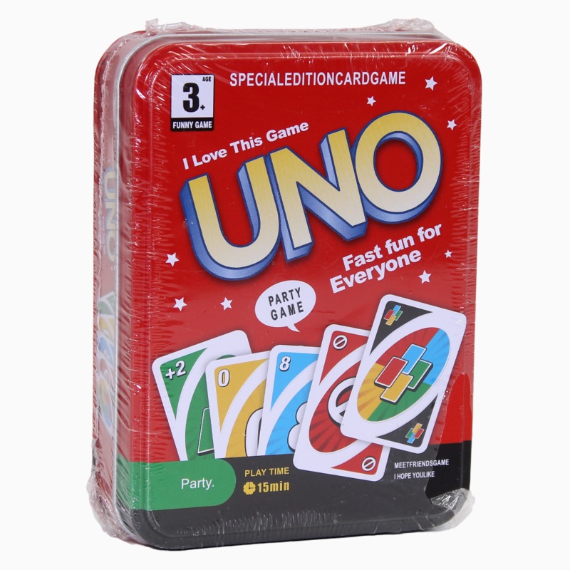 Uno  Red Metal Tin