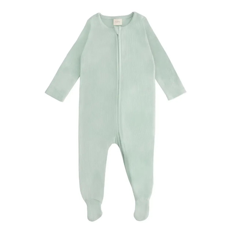 Mushie – Zipper Footie – Roman Green