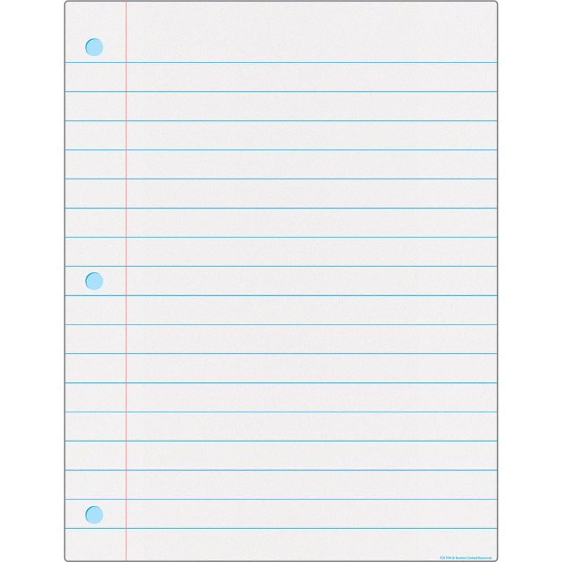 Notebook Paper Write-On/Wipe-Off Chart