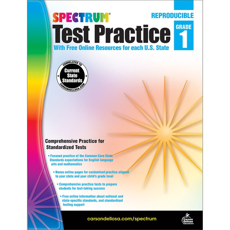 Spectrum Test Practice Workbook Grade 1 Paperback 4.9 star rating 35 Reviews