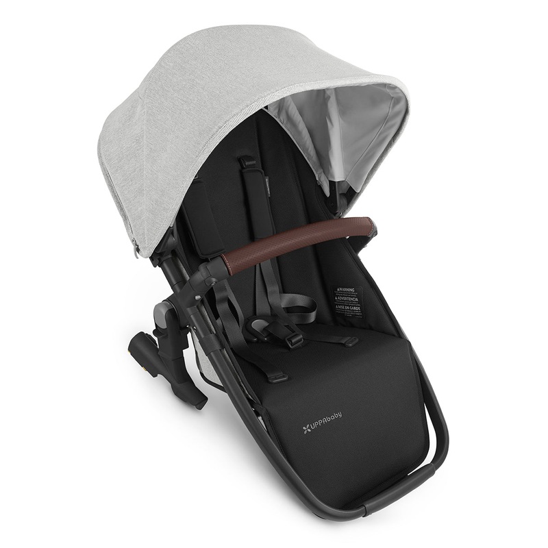 UPPAbaby Rumbleseat V2 – Anthony (White and Grey Chenille / Carbon / Chestnut Leather)