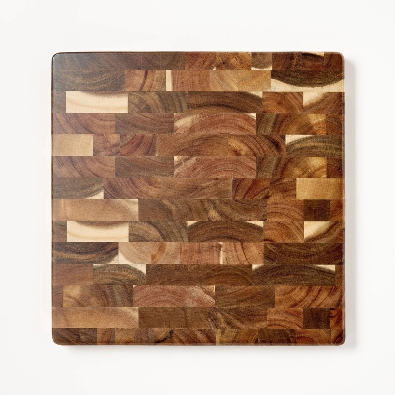 14″x14″ End Grain Acacia Wood Cutting Board