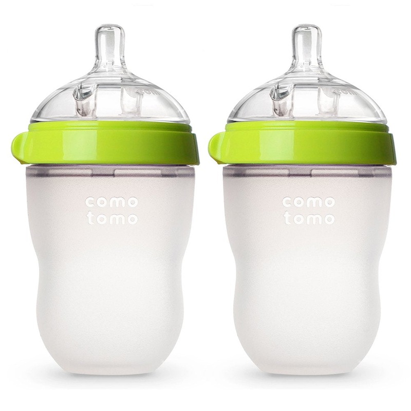 Comotomo Bottles 2 Pack, Green, 8 ounce