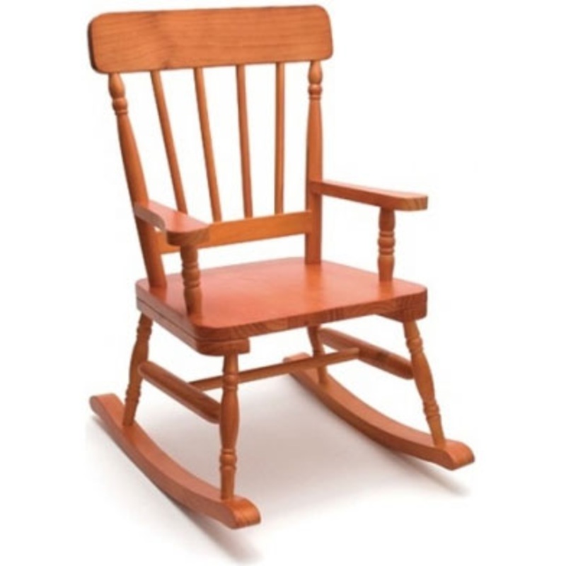 Lipper High Back Child Rocker – Pecan