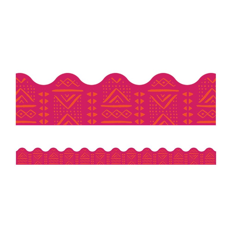 Pink Batik Scalloped Borders(DISC)
