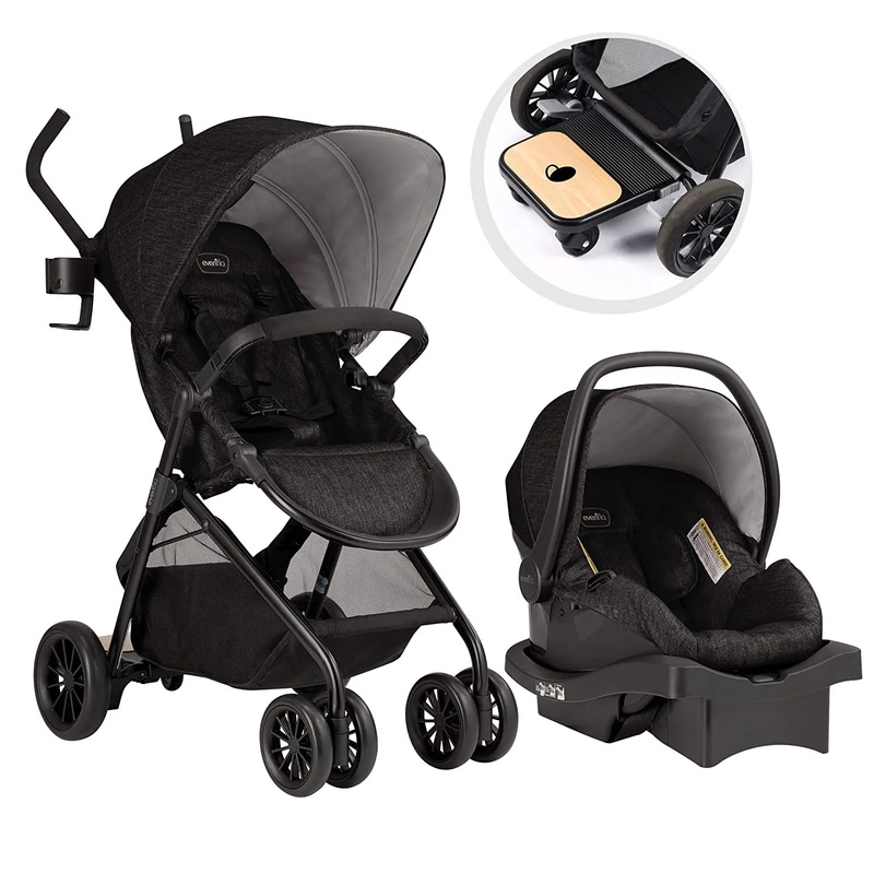Sibby 2 Travel System with Litemax Infant Car Seat – Charcoal