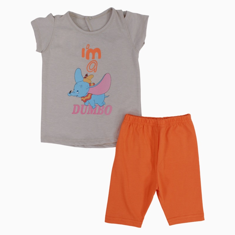 Baby Girls Cotton Pajama Set – Dumbo Print