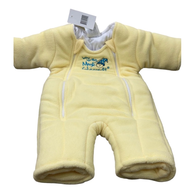 Baby Merlin’s Magic Sleepsuit, Yellow, Large 6-9 Months, Fleece