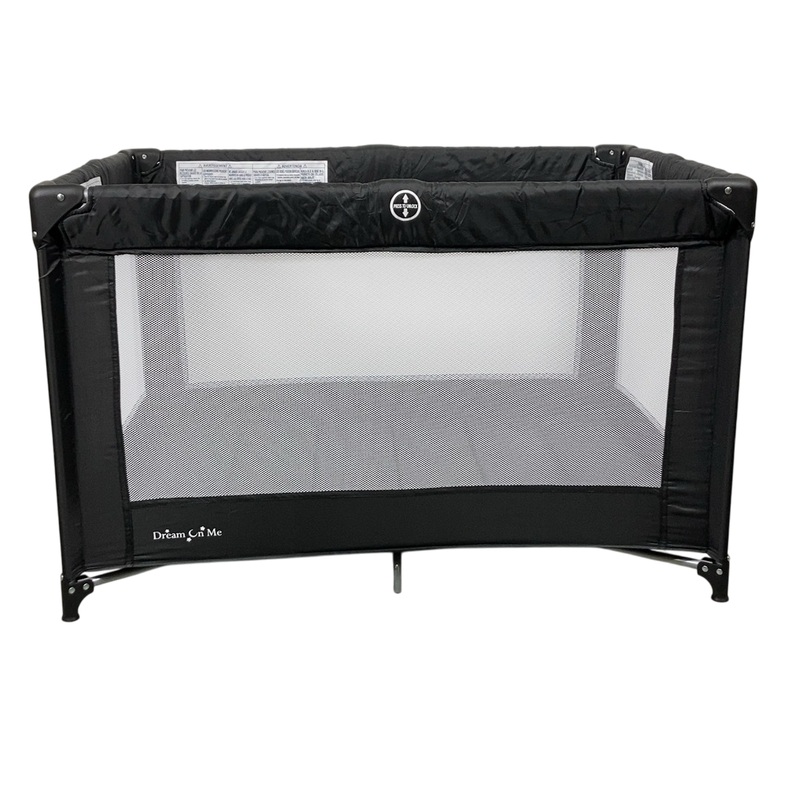 Dream On Me Zazzy Portable Playard with Bassinet, Black