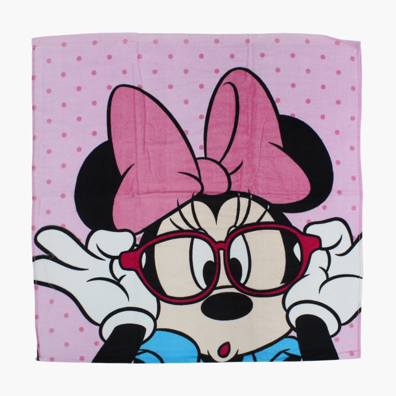 Girls Beach Towel  Pink with Minnie Mouse Print (70×140 cm)