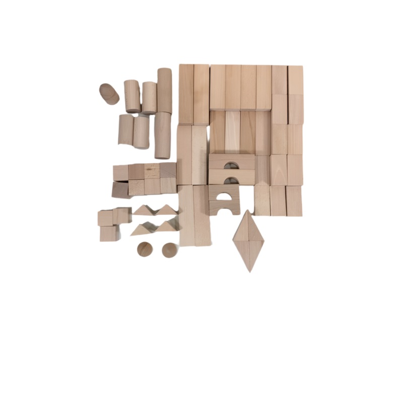 HABA Wooden Basic Building Blocks, 60 Pieces