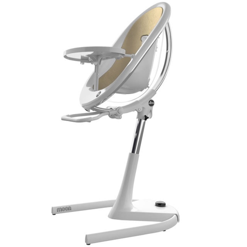 Mima Moon 2G High Chair – White/Champagne