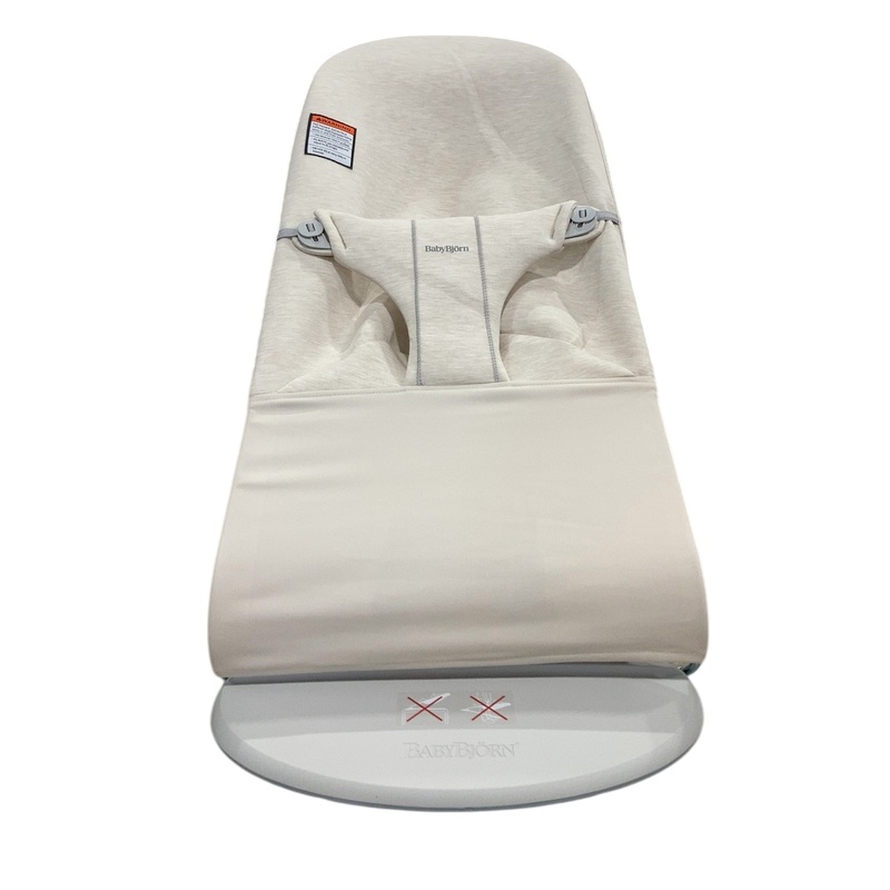 BabyBjorn Bouncer Bliss, Black Frame, Light Beige 3D Jersey