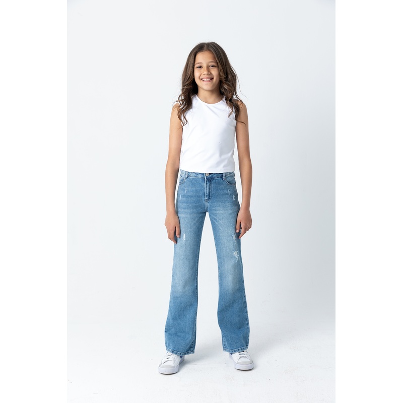 Ripped Boot Cut Jeans