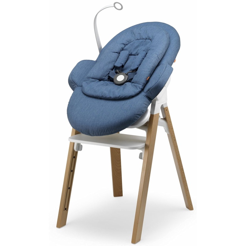 Stokke Steps Newborn Bouncer Seat – Natural/Blue