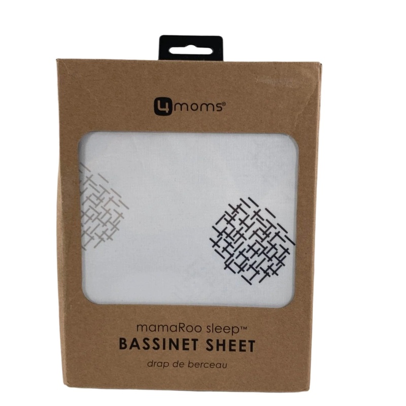 4moms MamaRoo Sleep Bassinet Sheet, White Crosshatch