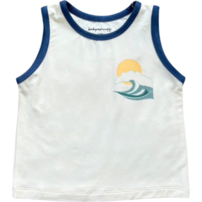 Babysprouts Boy’s Tank Top | Happiness Comes In Waves