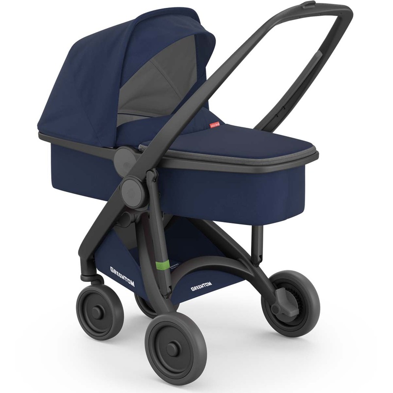 Greentom Carrycot Stroller – Black/Blue
