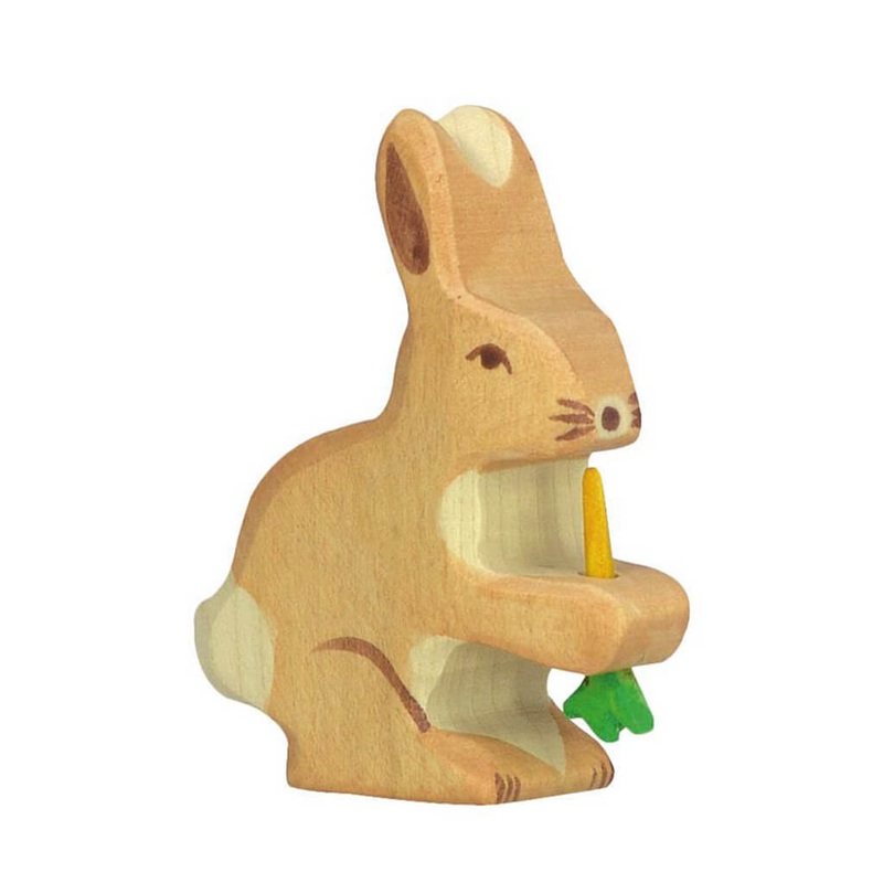 Holztiger Wooden Animal Hare with Carrots