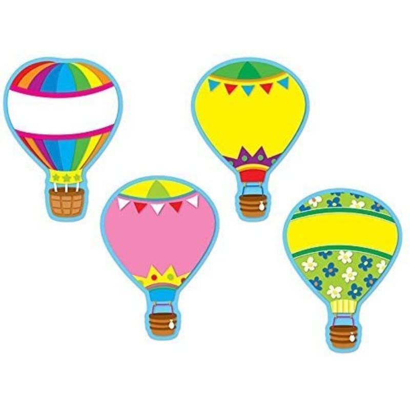 Hot Air Balloons Cut-Outs, Pack of 36