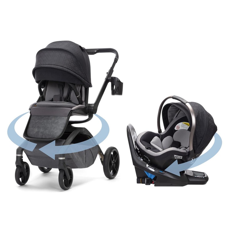 Maxi-Cosi Tana 360 + Peri 180 Rotating Infant Car Seat Travel System Bundle – Onyx Heritage