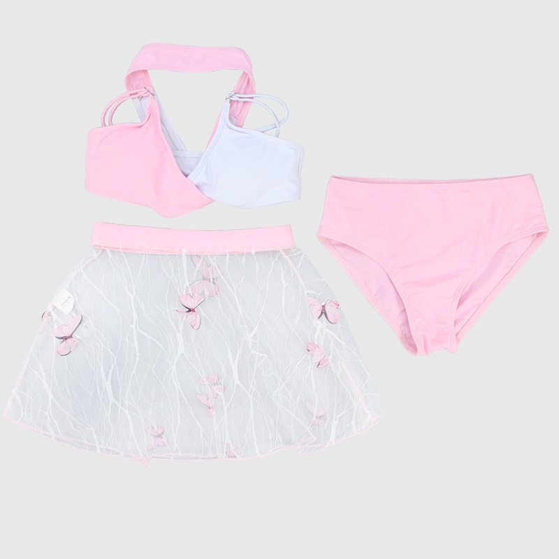 Pinkish Bikini With Skirt