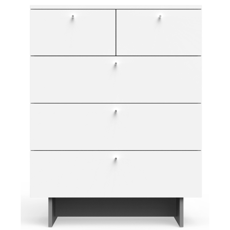 Spot On Square Roh 5 Drawer Dresser – White