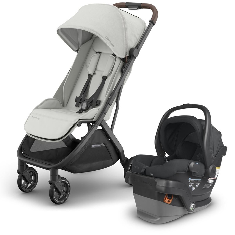 UPPAbaby Minu V3 Compact Stroller + Mesa V2 Travel System Bundle – Savannah / Jake