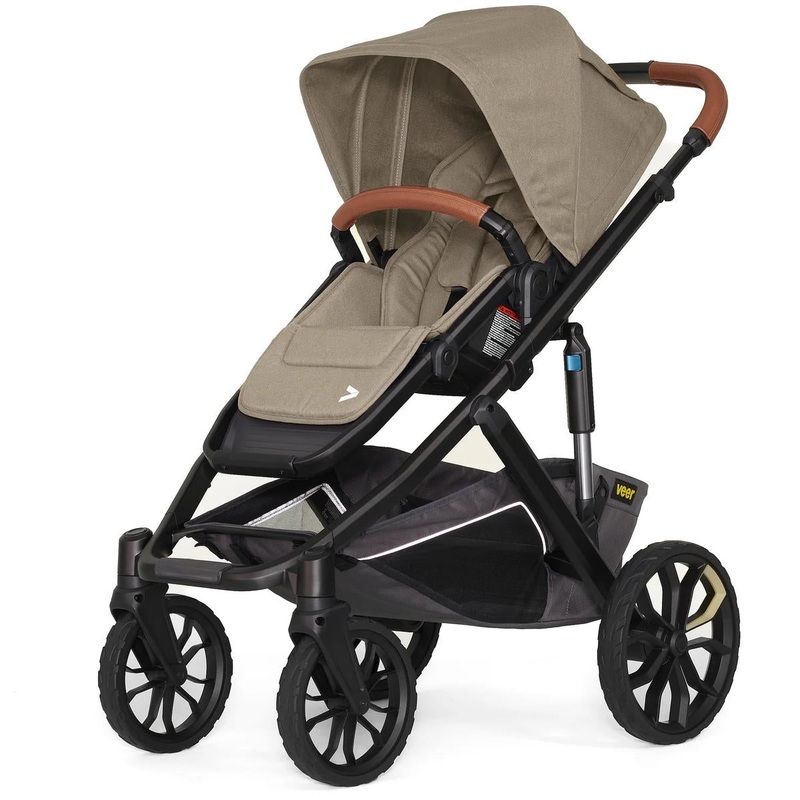 Veer Switch&Roll Luxe Single-to-Double Stroller Bundle with Leather Kit – Brown Mica