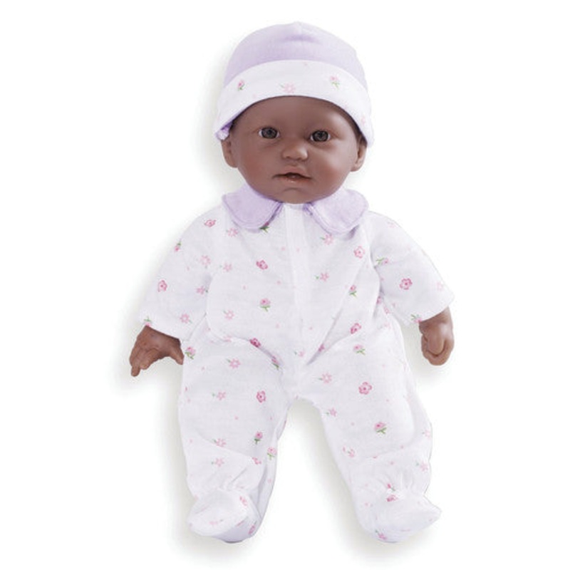 11″ La Baby Soft Baby Doll, Purple w/Blanket, African-American