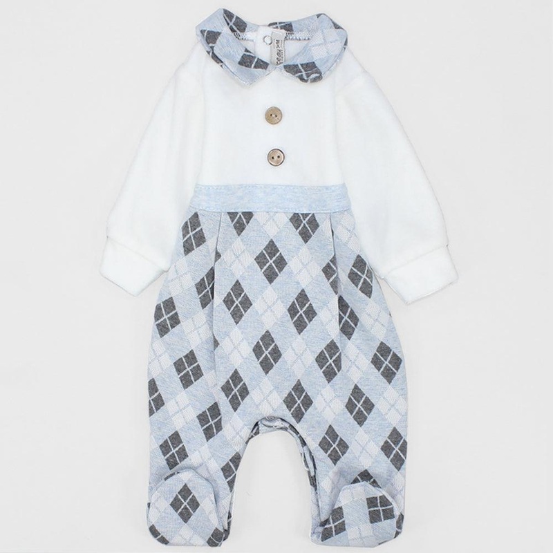 Checkered Baby Footie