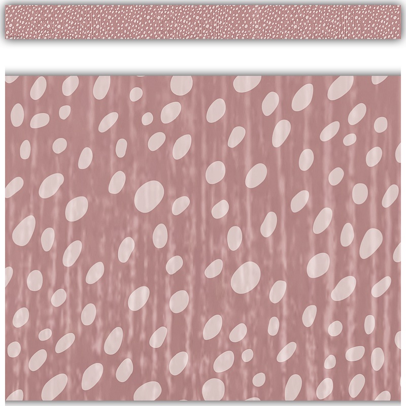 Classroom Cottage Vintage Rose Dots Straight Border Trim