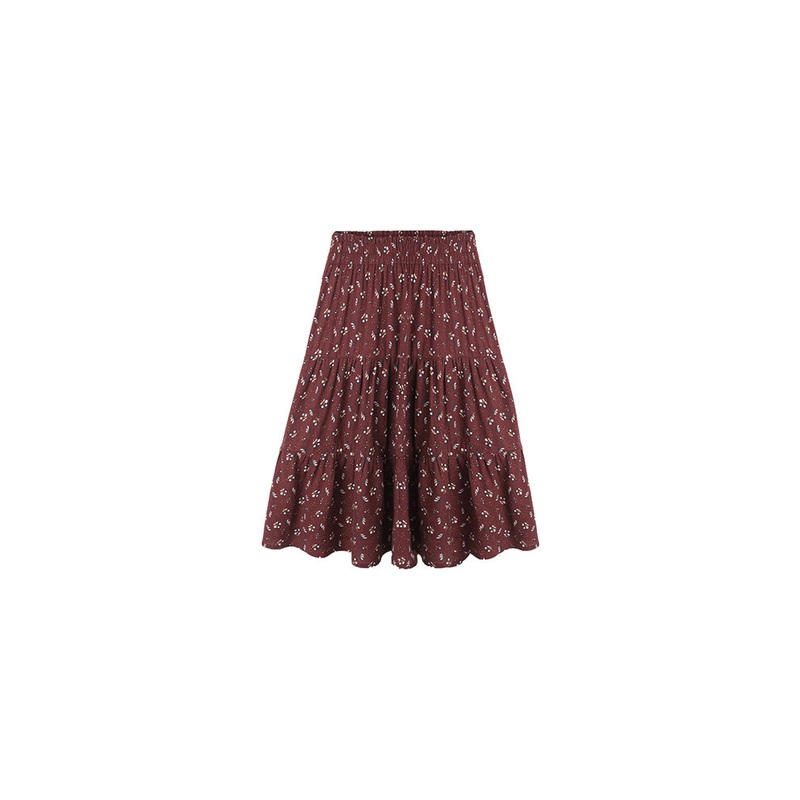 Ruffled Tiered Midi Skirt – Harvest Berry