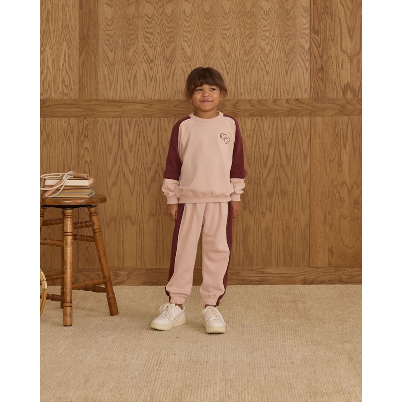 Rylee + Cru Play Paneled Sweatpant || Blush